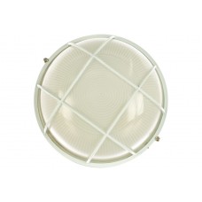 Влагозащищенный светильник Navigator 94 807 NBL-R2-100-E27/WH НПБ 1102 белый круг с решеткой 100Вт IP54 94807