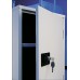Металлический шкаф для одежды, двухсекционный 1860х500х500 мм