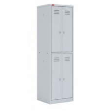 Шкаф разборный металлический двухсекционный с 4-мя отделениями, 1860x600x500 мм