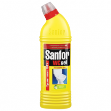 Средство для уборки туалета SANFOR WC gel "Лимонный Фреш", 1000г (упаковка 2шт)