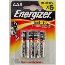 Щелочная батарейка LR03 AAA MAX 1.5В бл/6 ENERGIZER 7638900410761