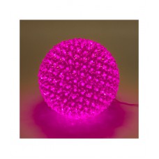 Светодиодная гирлянда большая, из 10 шаров, d=25см, 10м, розовый