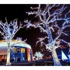 Светодиодная гирлянда на деревья, спайдер, Клип лайт ЛУЧ 2, 2х25, 50м, 500 LED, 24B, холодный белый, мерцание