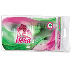 Бумага туалетная NEGA Classic, спайка 4шт.х19м, белая (упаковка 6шт)