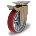 Большегрузные колесные опоры из полиуретана 80 мм, с тормозом