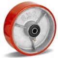 Большегрузные колеса из полиуретана бордового цвета 125 мм