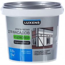 Краска для фасадов и цоколей Luxens база А 0.9 л