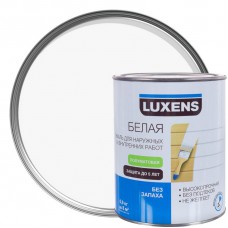 Эмаль Luxens полуматовая цвет белый 0.9 кг