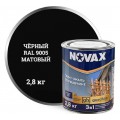 Грунт-эмаль по ржавчине 2,8 кг. Novax, черный, матовый