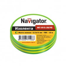 Изолента ПВХ Navigator 15мм 20м желто-зеленый NIT-B15-20/YG 4670004711088 155925