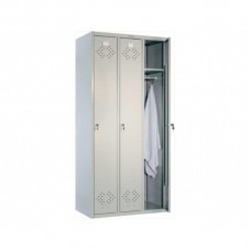 Металлический шкаф для одежды, трехсекционный 1860х900х500 мм