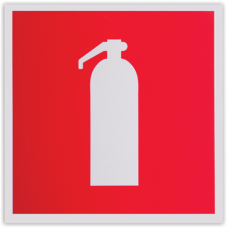 Знак пожарной безопасности "Огнетушитель", 200x200мм