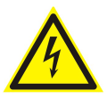 Знак предупреждающий "Опасность поражения электричским током", 200x200x200мм