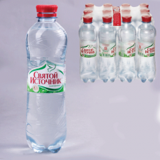 Вода газированная питьевая "Святой источник", 0,5л (упаковка 12шт)