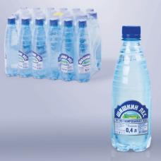 Вода газированная питьевая "Шишкин лес", 0,4л (упаковка 24шт)
