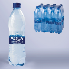 Вода газированная питьевая АКВА МИНЕРАЛЕ 0,6л (упаковка 12шт)