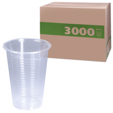 Одноразовые стаканы, КОМПЛЕКТ 3000шт.(30уп.по100), 0,2л прозрачные