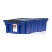 Пластиковый пищевой контейнер с крышкой, на роликах 35 литров, 600х400х180 мм