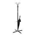 Вешалка-стойка Классикс-ТМ3, 1,8м, крестовина 70x70см, 5 крючков+место для зонтов, металл черный