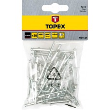 Заклепки алюминиевые (4.8 мм x 8 мм) 50 шт. TOPEX 43E501