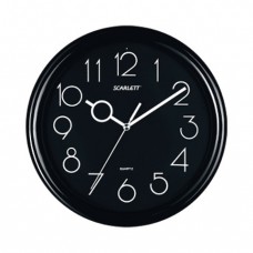 Часы настенные SCARLETT SC-09B круг, черные