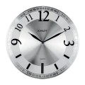 Часы настенные SCARLETT SC-55N, круг, серебристые, серебристая рамка