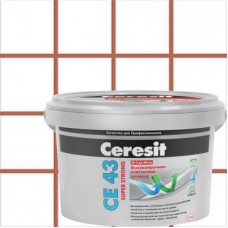 Затирка цементная Ceresit CE 43/2 водоотталкивающая цвет кирпичный