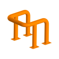 Колесоотбойник металлический усиленный 609OR25484-ZCH