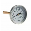 Термометр биметаллический осевой 80мм, гильза-60мм, G1/2", 0/160С, A50.10