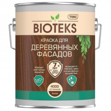 Краска фасадная алкидная по дереву Текс Bioteks белая основа А, 9 л