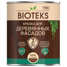 Краска фасадная алкидная по дереву Текс Bioteks основа D, 9 л