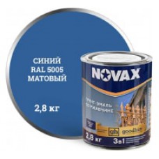 Грунт-эмаль по ржавчине 2,8 кг. Novax, синий, матовый