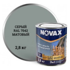 Грунт-эмаль по ржавчине 2,8 кг. Novax, светло-серый 7042, матовый