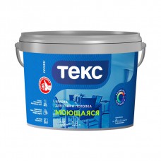 Краска водно-дисперсионная Текс Моющаяся Профи бесцветная основа D, 1,8 л